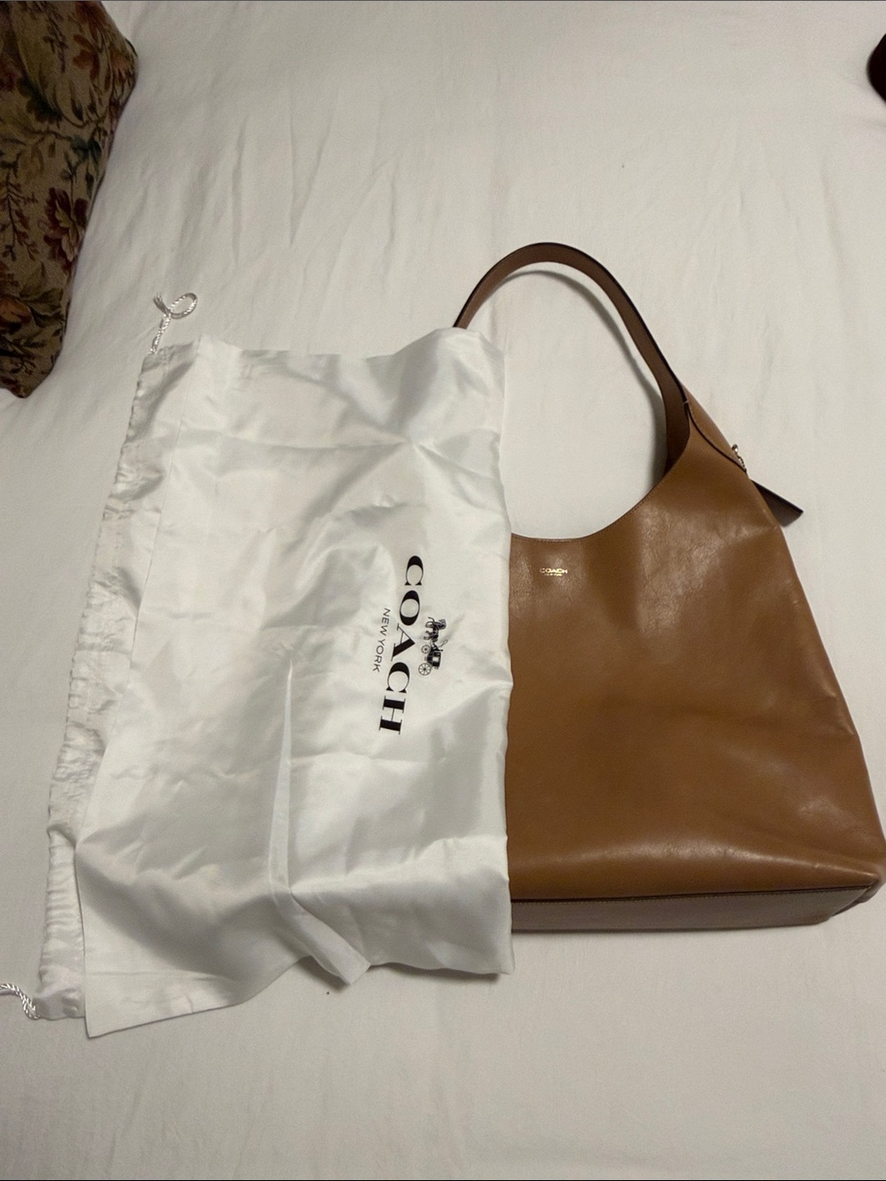 Coach Brooklyn 39 Tan Leather Shoulder Tote - Picture 16 of 16
